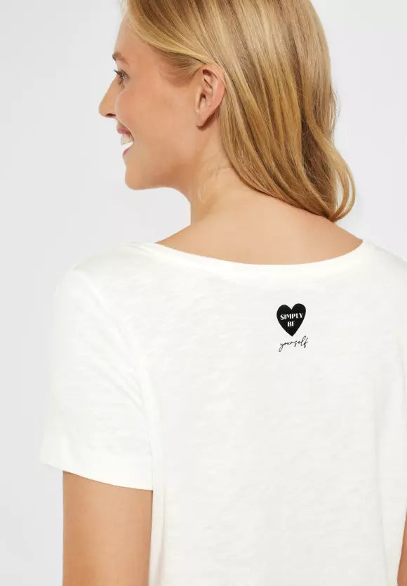 318511- T-shirt with print- Off white- Street One – Fifty Seven Boutique