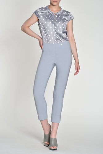 51568- Turn-Up Bella Trousers - Silver - Robell