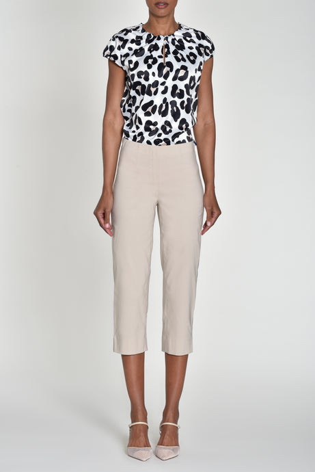 51576- Robell Marie Cropped Trousers- Beige