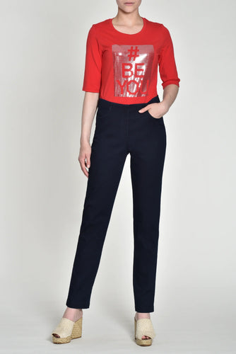 52560- Full Length Bella Trousers- Black- Robell