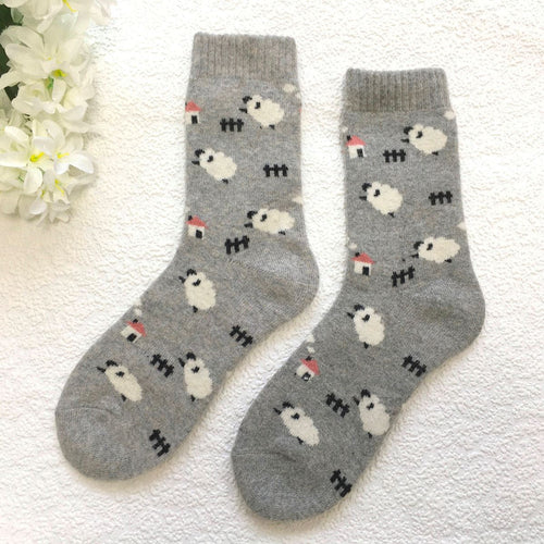 Woolly Sheep Socks - Light Grey - Reevo