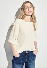 Load image into Gallery viewer, 344735- Vanilla White Seersucker Blouse - Cecil