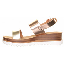 Load image into Gallery viewer, Pecan Rose gold Metallic Wedge Sandal- Heavenly Feet