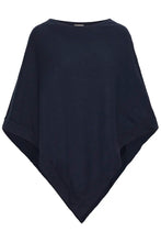 Load image into Gallery viewer, Navy Poncho - Fransa