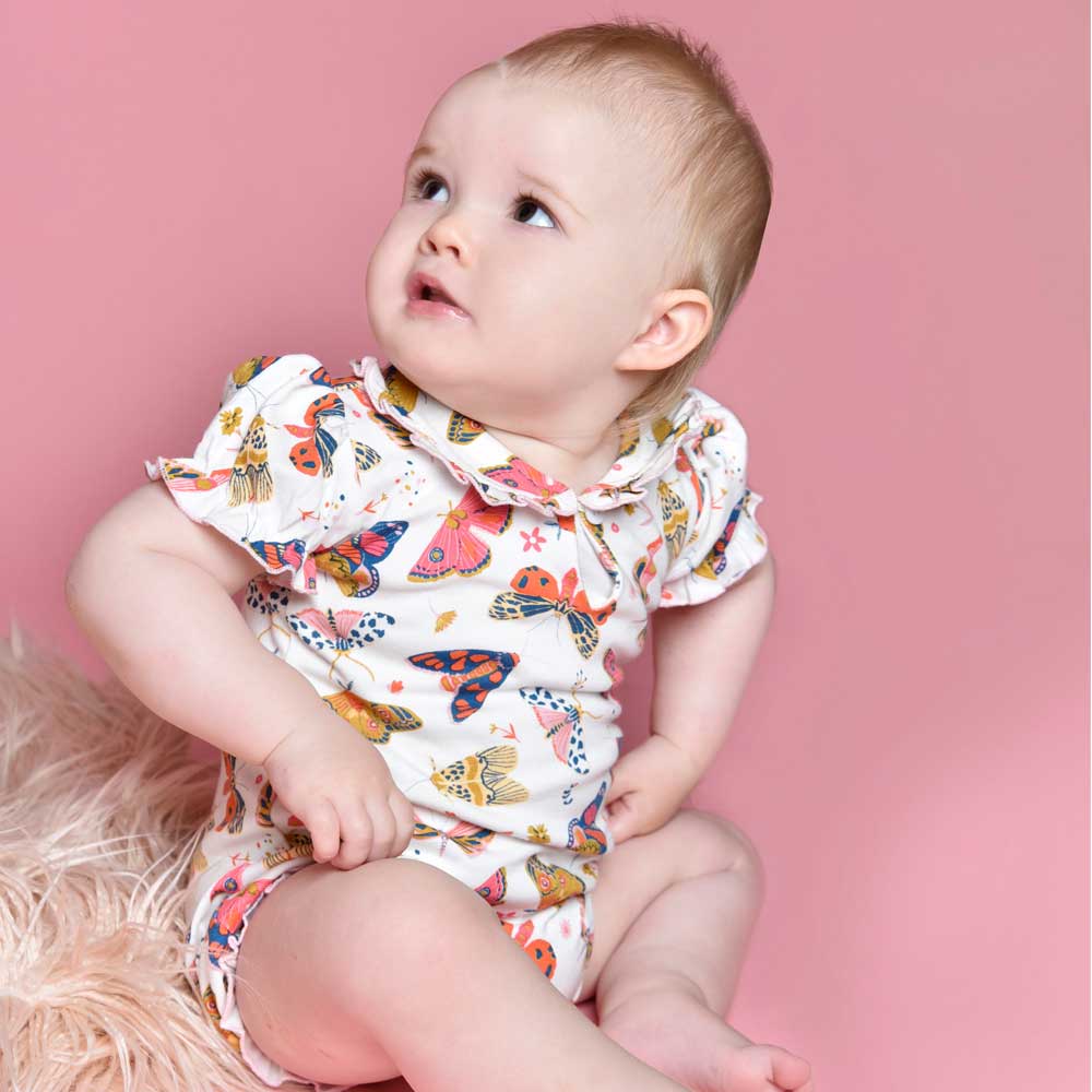 Butterfly Print Romper Suit - Powell Craft