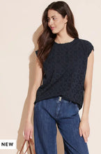 Load image into Gallery viewer, 344661- Navy Crochet Blouse - Street One