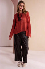 Load image into Gallery viewer, Choko Wide Leg Leatherette Trouser With Hem Panel - Naya