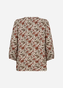 Red Printed Blouse - Soya Concept