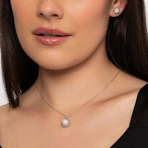 S551NML - Amaia Silver Pearl Pendant- Knight & Day
