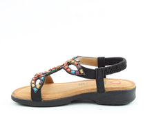 Load image into Gallery viewer, Radiant - Black Sandals- Heavenly Feet