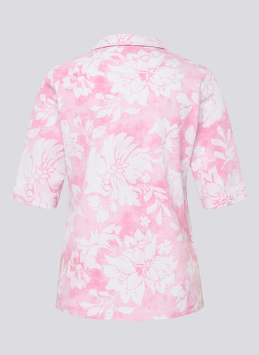 222352 - Pink Floral Print T-shirt - Rabe