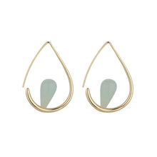 Load image into Gallery viewer, Gia Amazone Aventurine Hoops- Knight &amp; Day Jewellery