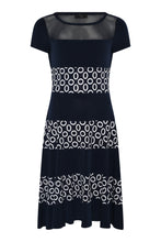 Load image into Gallery viewer, 78762 - Tiered Dress with Mesh Neckline - Tia