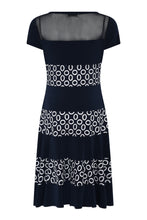 Load image into Gallery viewer, 78762 - Tiered Dress with Mesh Neckline - Tia