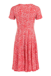 78355- Coral Print Panel Dress - Tia
