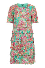 Load image into Gallery viewer, 6259- Green Pink Print Dress Dress-Sunday