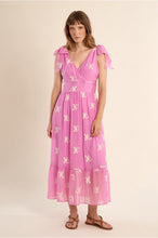 Load image into Gallery viewer, Pink Woven Dress with Embroidery Details - Molly Bracken