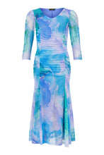 Load image into Gallery viewer, 78915 - 3/4 Sleeve Dress - Blue and Green - Tia