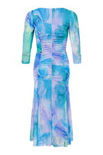 Load image into Gallery viewer, 78915 - 3/4 Sleeve Dress - Blue and Green - Tia