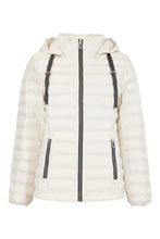 Load image into Gallery viewer, 212 - White Padded Jacket with Black Contrast - Fransden