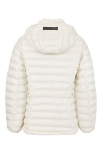 212 - White Padded Jacket with Black Contrast - Fransden