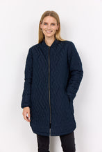 Load image into Gallery viewer, Quilted Navy Jacket - Soya Concept