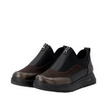 Load image into Gallery viewer, Bronze &amp; Leopard Front Zip Shoe - Remonte