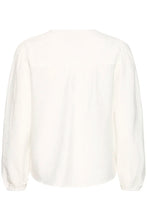 Load image into Gallery viewer, Cream Blouse with Neck Detail- Fransa