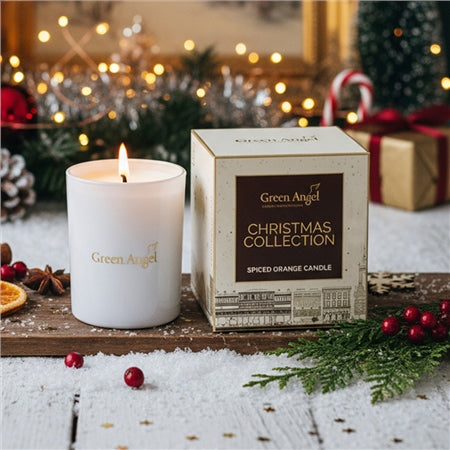 Christmas Candle Spiced Orange - Green Angel