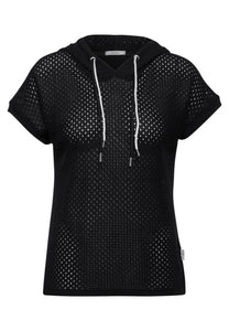 321517- Black Rib Hoody - Cecil