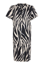 Load image into Gallery viewer, Black &amp; Cream Print Dress- Sunday