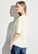 Load image into Gallery viewer, 344735- Vanilla White Seersucker Blouse - Cecil