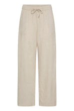 Load image into Gallery viewer, Beige Linen Wide Leg Trousers- Fransa