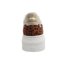 Load image into Gallery viewer, White and Leopard Lace-Up Trainer - Rieker