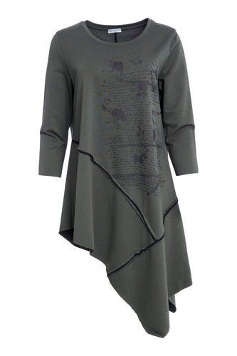 Placement Print Round Neck Top - Naya