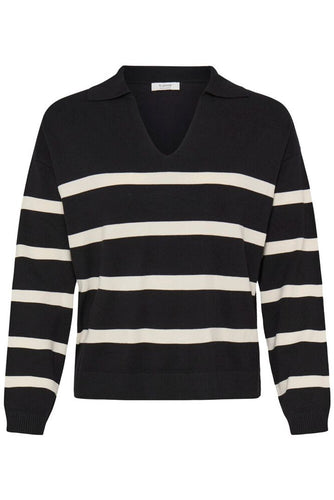 Striped Polo Jumper - B.Young