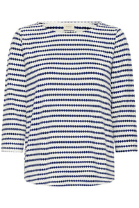 Striped T-Shirt - Navy - Fransa