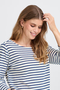 Striped T-Shirt - Navy - Fransa