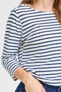 Striped T-Shirt - Navy - Fransa