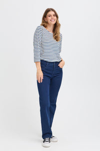 Striped T-Shirt - Navy - Fransa
