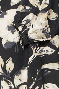 Patterned Blouse- Black - Fransa