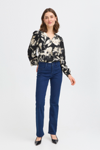 Load image into Gallery viewer, Patterned Blouse- Black - Fransa