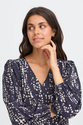 Patterned Blouse- NightSky - Fransa