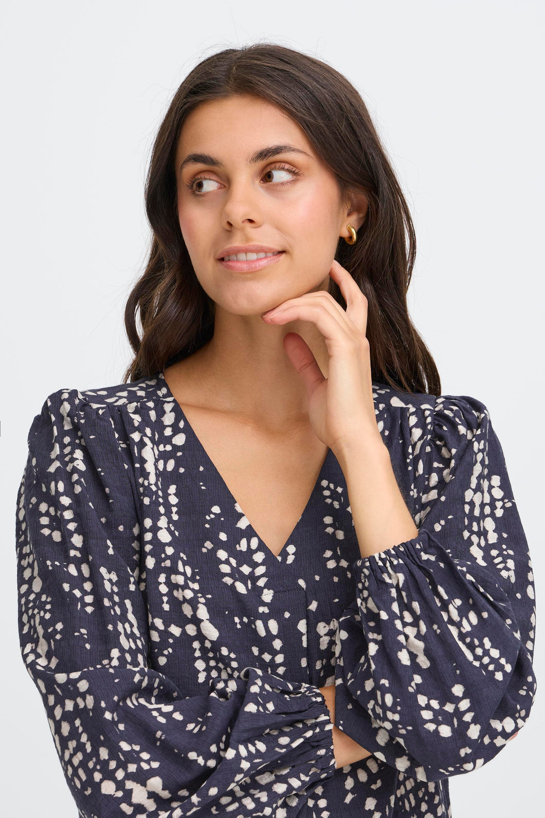 Patterned Blouse- NightSky - Fransa
