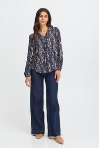 Patterned Blouse- NightSky - Fransa