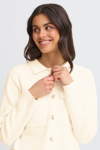 Box Cardigan - White - Fransa