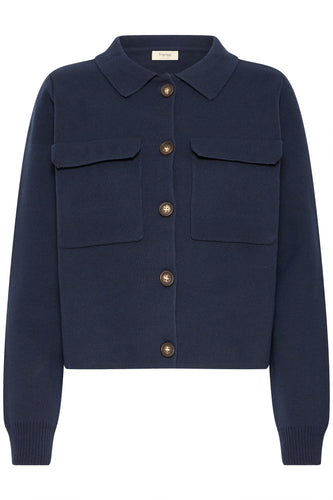 Box Cardigan - Navy - Fransa