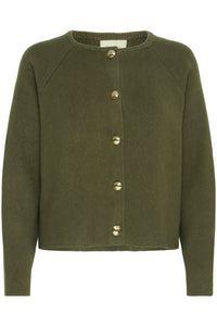 Button-Up Cardigan - Olive - Fransa