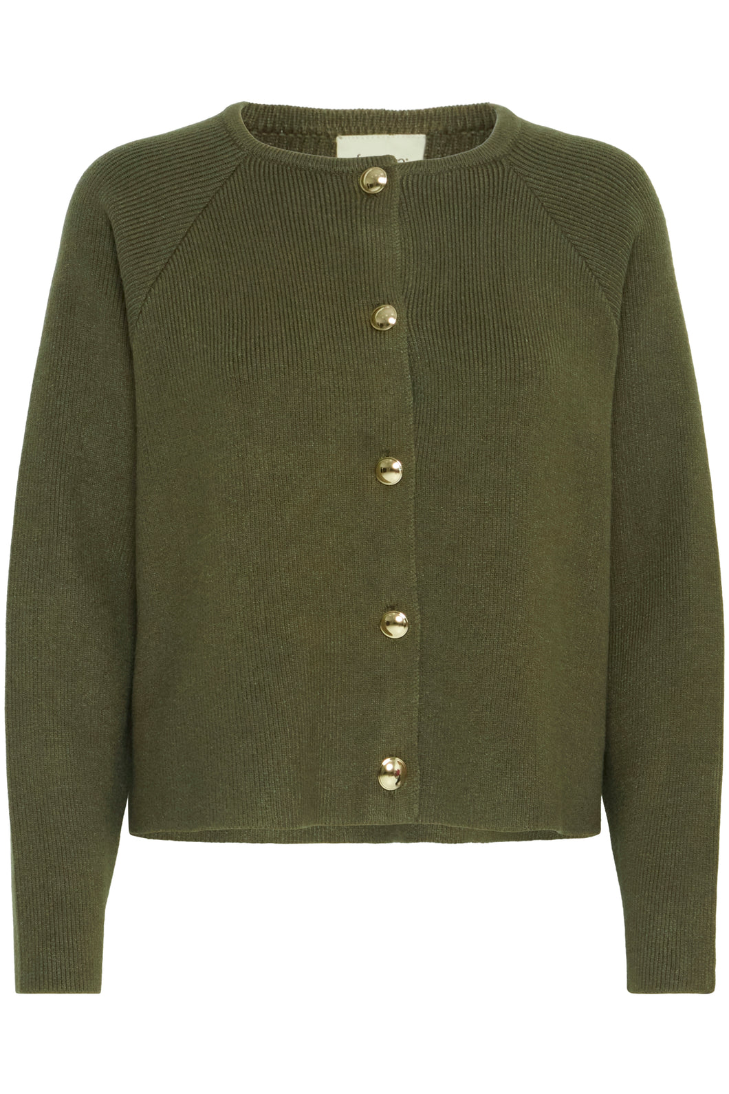 Button-Up Cardigan - Olive - Fransa