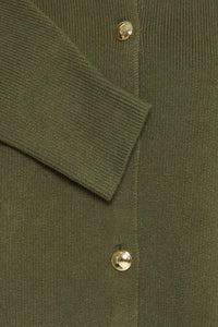 Button-Up Cardigan - Olive - Fransa